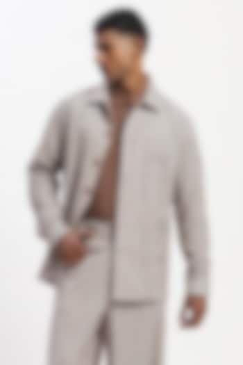 Multi-Colored Cotton Seersucker Fabric Digital Printed Party Wear Shirt by Abraham & Thakore Men at Pernia's Pop Up Shop