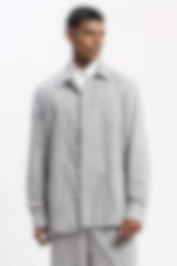 Multi-Colored Cotton Seersucker Fabric Digital Printed Party Wear Shirt by Abraham & Thakore Men at Pernia's Pop Up Shop