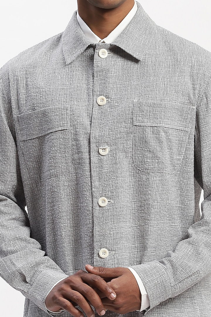 Multi-Colored Cotton Seersucker Fabric Digital Printed Party Wear Shirt by Abraham & Thakore Men at Pernia's Pop Up Shop