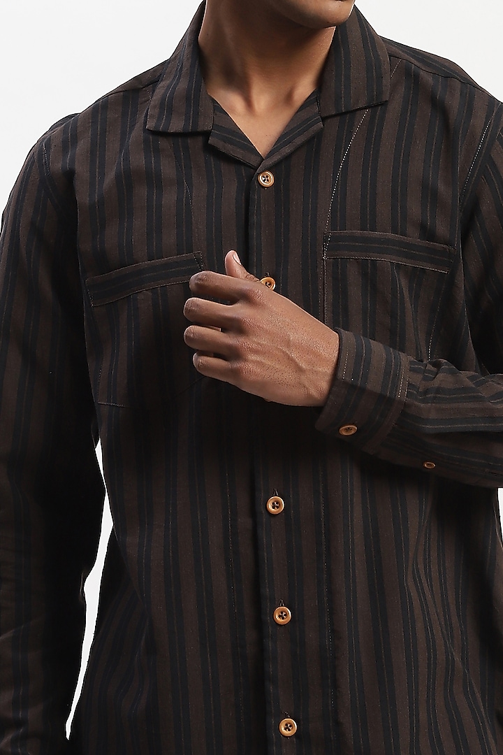 Multi-Colored Cotton Blend Woven Party Wear Shirt by Abraham & Thakore Men at Pernia's Pop Up Shop