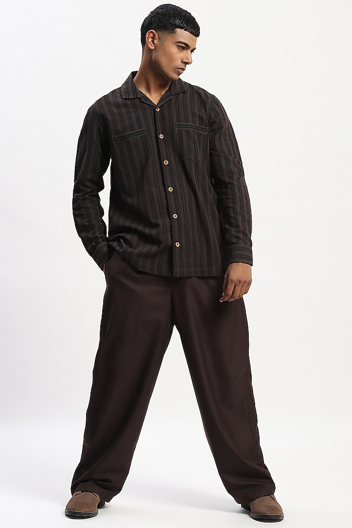 Multi-Colored Cotton Blend Woven Party Wear Shirt by Abraham & Thakore Men at Pernia's Pop Up Shop