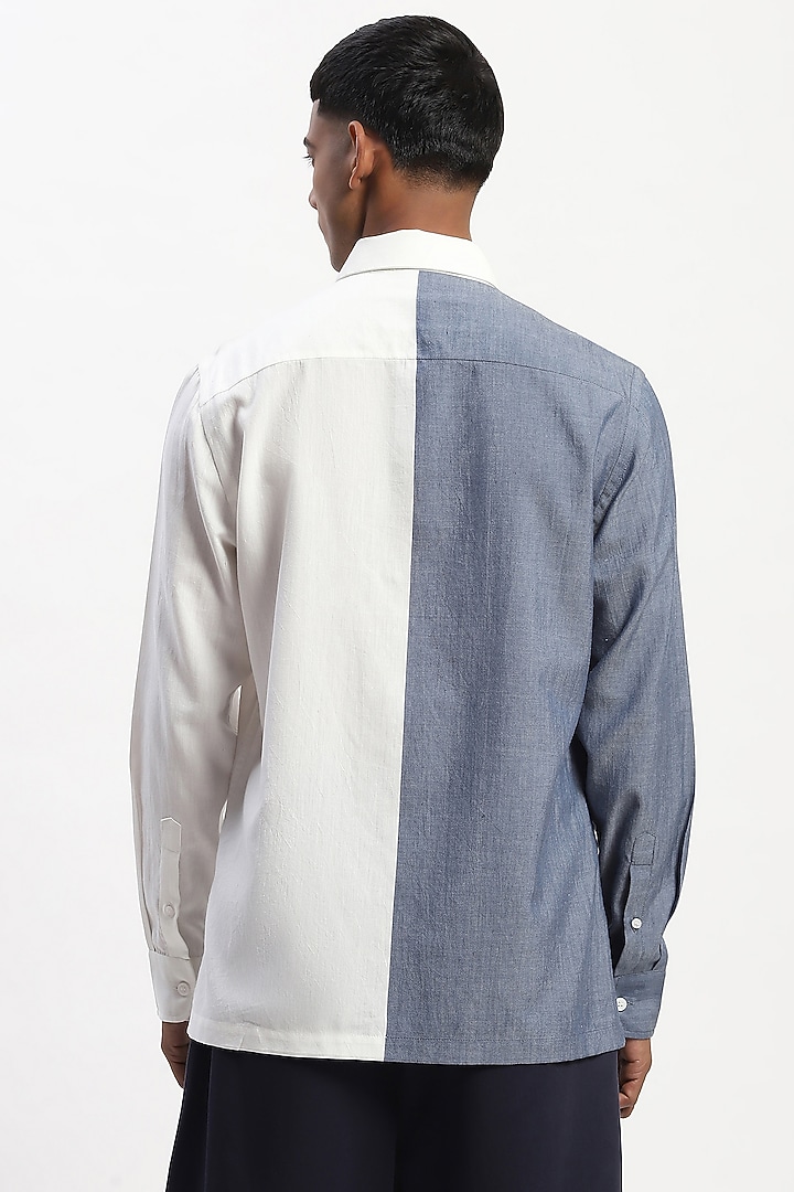 Multi-Colored Cotton Blend Woven Party Wear Shirt by Abraham & Thakore Men at Pernia's Pop Up Shop