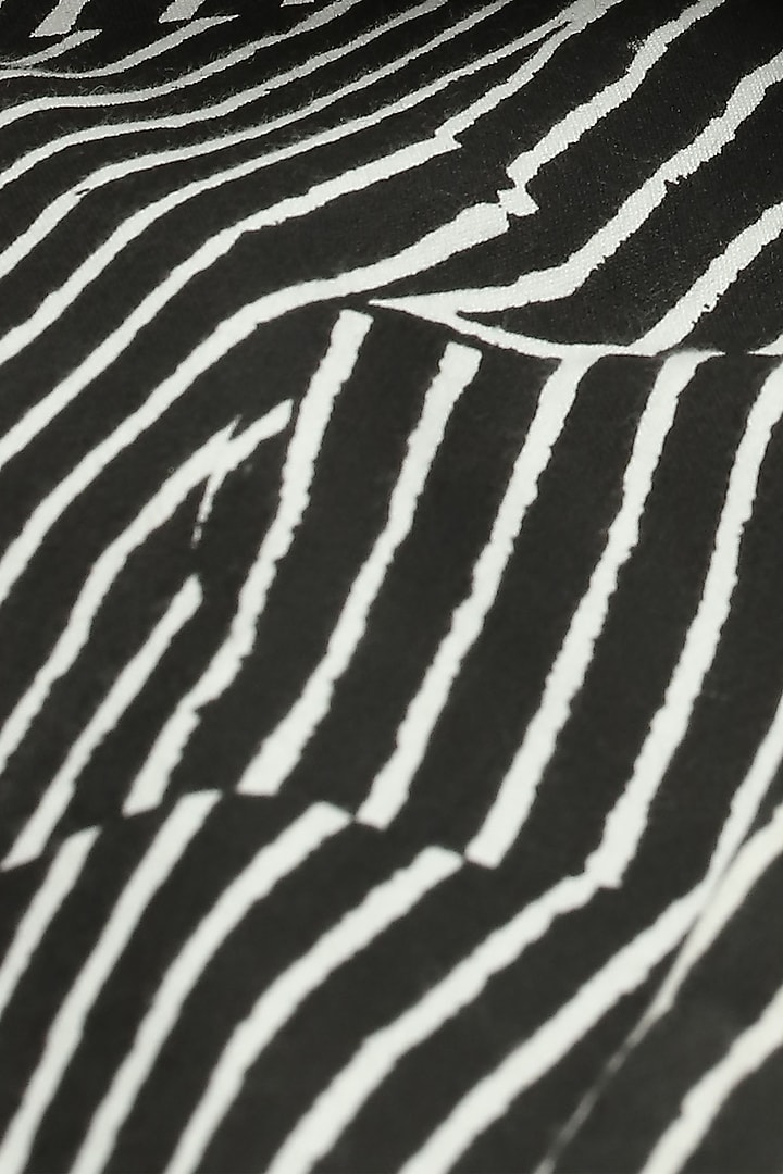 Black Cotton Printed Pants by Abraham & Thakore Men at Pernia's Pop Up Shop