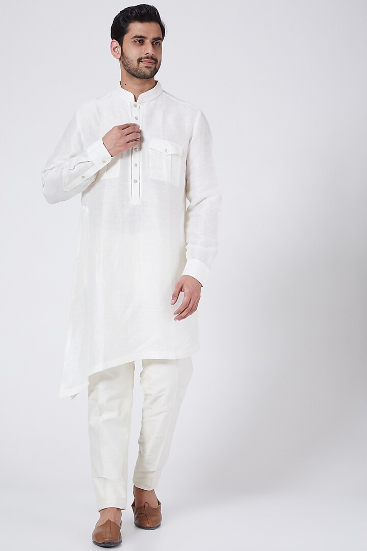 Royal Navy Blue Bundi Jacket Set With Zardosi Work by Aqube by Amber Men at Pernia's Pop Up Shop