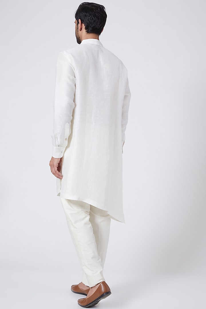 Royal Navy Blue Bundi Jacket Set With Zardosi Work by Aqube by Amber Men at Pernia's Pop Up Shop