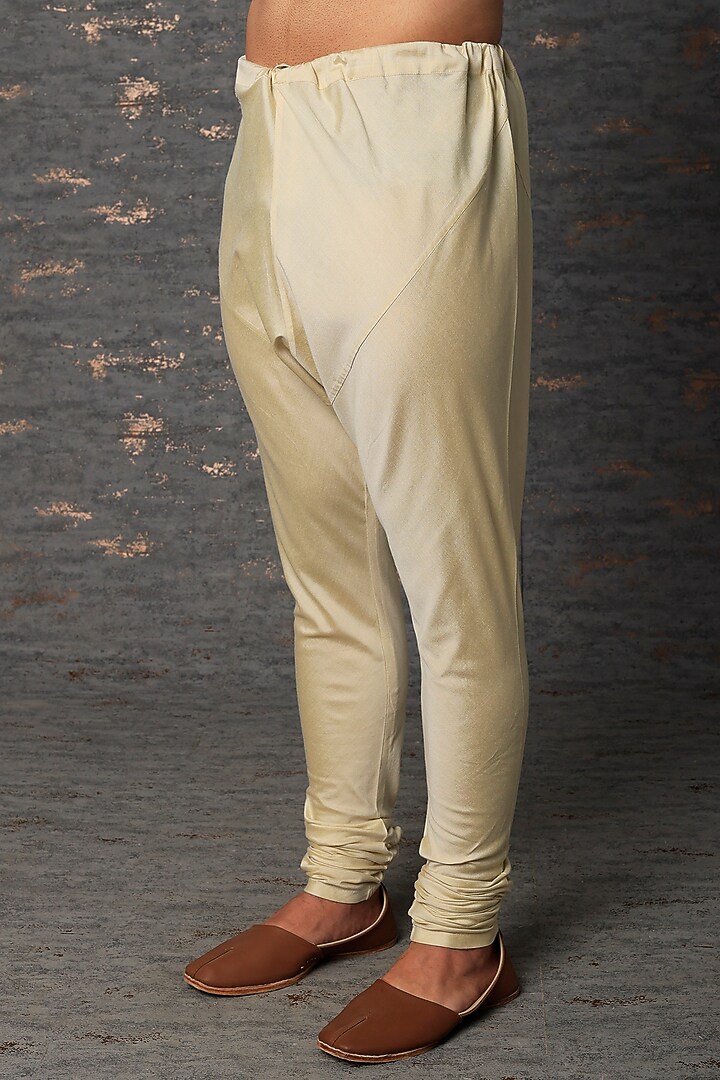 Light Beige Resham Embroidered Kurta Set by Abhishek Gupta Men at Pernia's Pop Up Shop