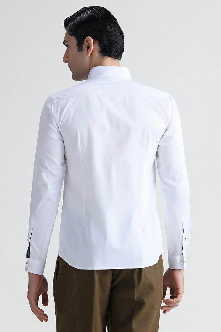 White Cotton Summer Shirt by Abkasa at Pernia's Pop Up Shop