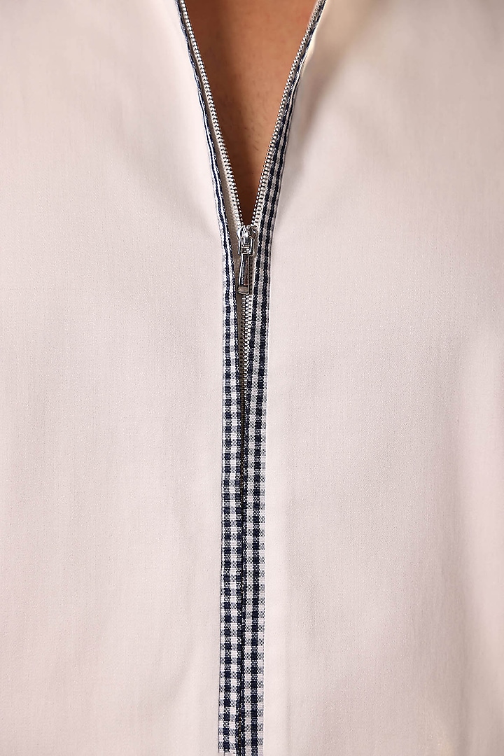 White Cotton Summer Shirt by Abkasa at Pernia's Pop Up Shop