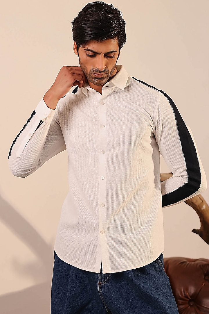 White Cotton Shirt by Abkasa