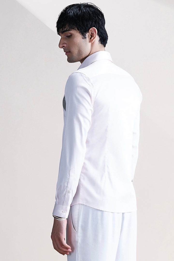 Pink Cotton Party Wear Shirt by Abkasa at Pernia's Pop Up Shop