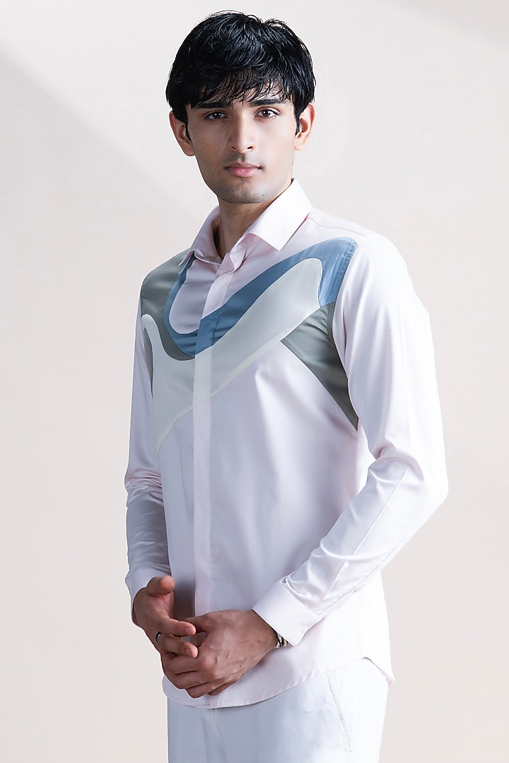 Pink Cotton Party Wear Shirt by Abkasa at Pernia's Pop Up Shop