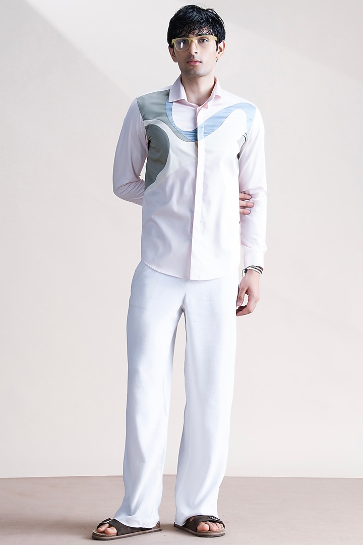 Pink Cotton Party Wear Shirt by Abkasa at Pernia's Pop Up Shop