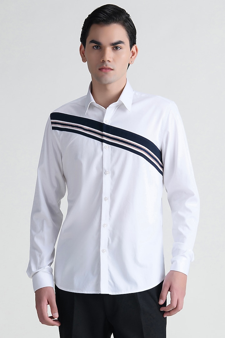 White Cotton Summer Shirt by Abkasa at Pernia's Pop Up Shop