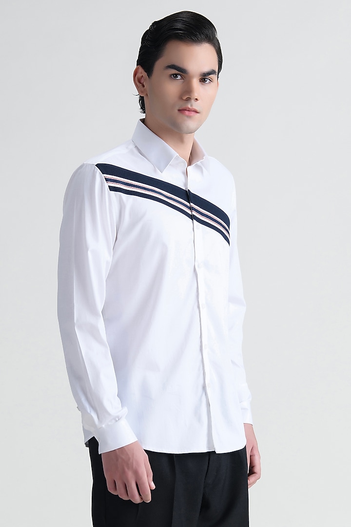 White Cotton Summer Shirt by Abkasa at Pernia's Pop Up Shop