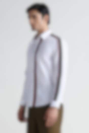 White Cotton Party Wear Shirt by Abkasa at Pernia's Pop Up Shop