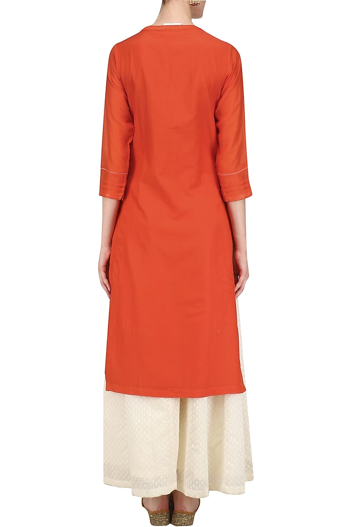 Red sequins hand embroidered tunic available only at Pernia's Pop Up Shop.