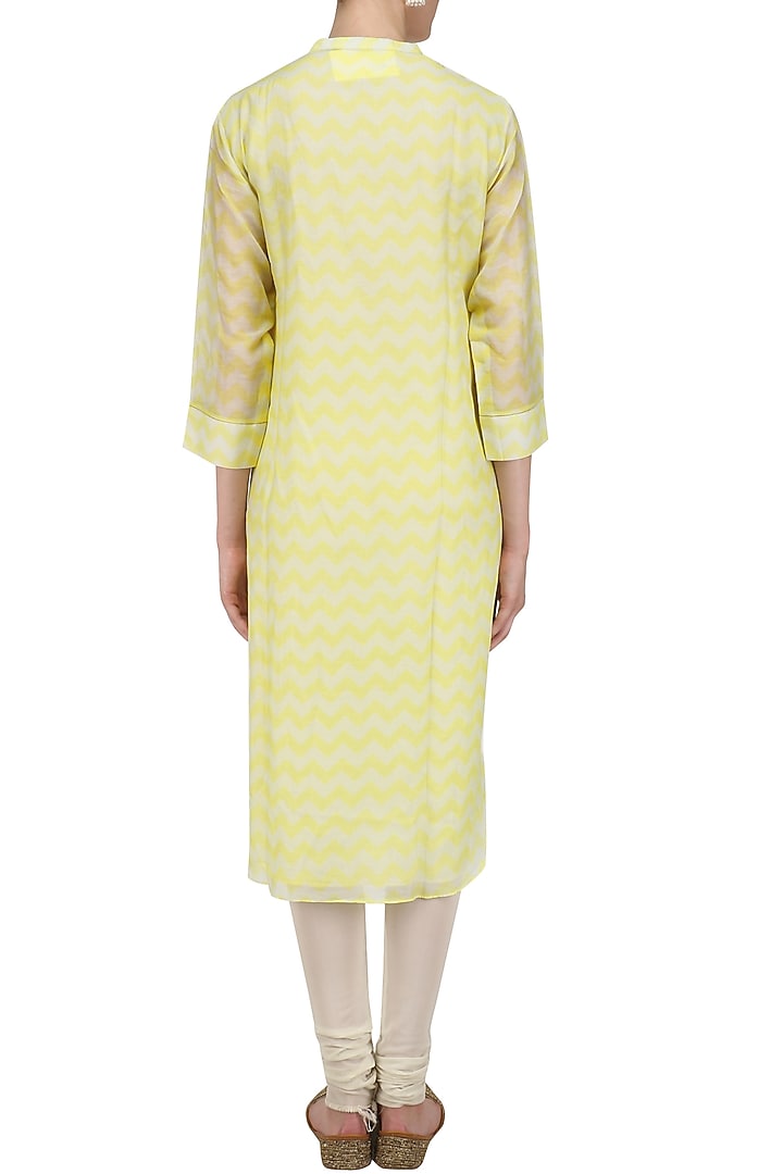 Yellow digital print and sequins work tunic available only at Pernia's Pop Up Shop.