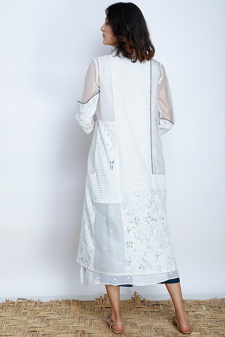 Ivory Embroidered & Printed Jacket by Arcvsh by Pallavi Singh at Pernia's Pop Up Shop