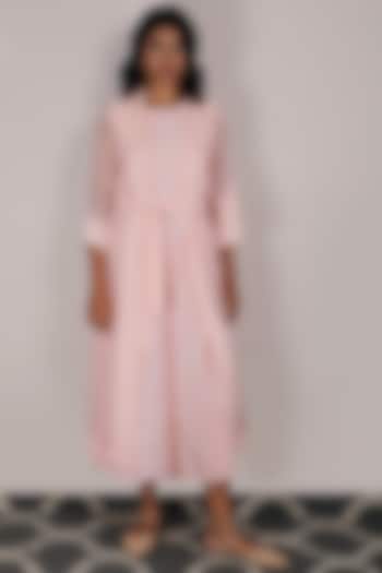 Peach Printed Jumpsuit With Jacket by Arcvsh by Pallavi Singh at Pernia's Pop Up Shop