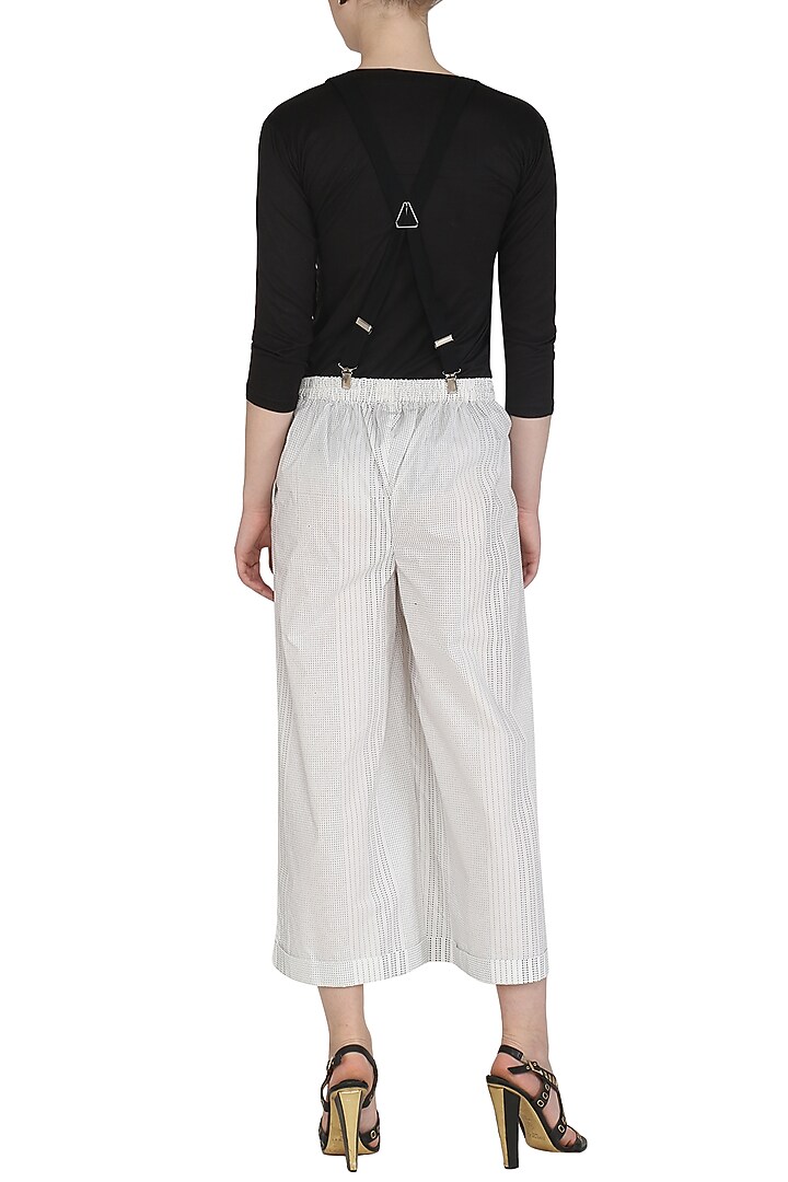 White Printed Harem Pants by Abhi Singh at Pernia's Pop Up Shop