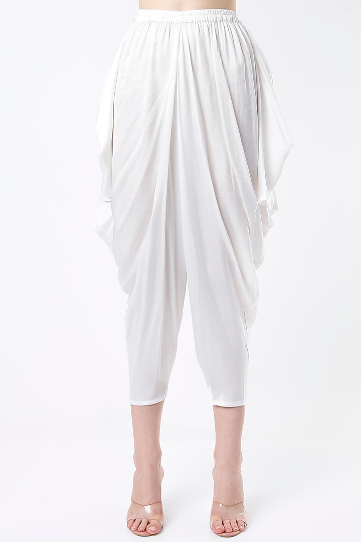 Ivory Georgette Cape Set by Arab Crab at Pernia's Pop Up Shop