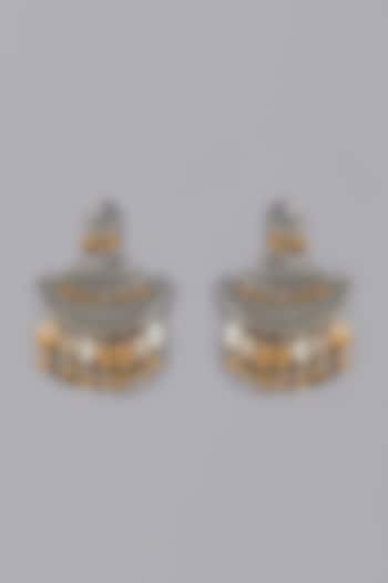Oxidised Finish Semi-Precious Stones Earrings by ACCENTUATE