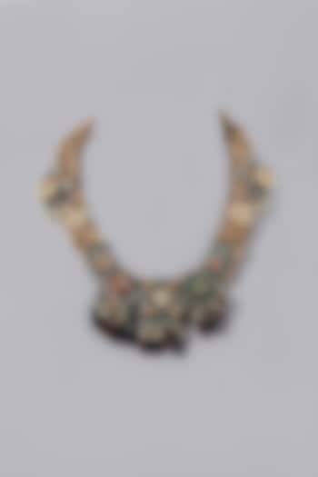 Oxidised Finish Kundan & Glass Beads Necklace by ACCENTUATE at Pernia's Pop Up Shop