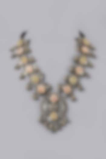 Oxidised Finish Necklace With Meenakari & Ghungroos by ACCENTUATE