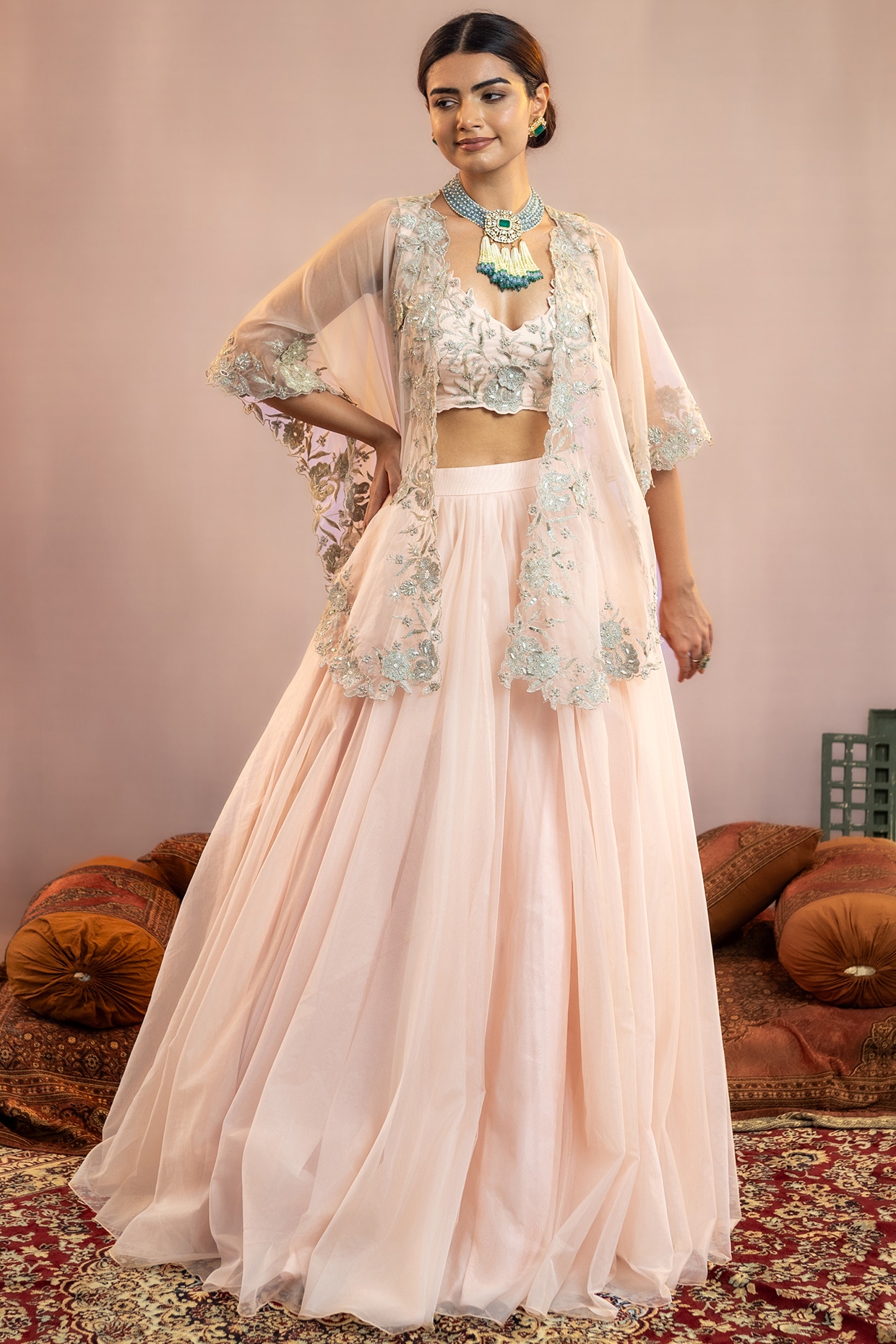 Crop top and skirt set indian best sale