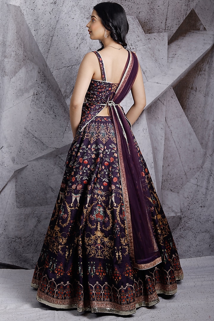 Purple Digital Printed Lehenga Set by Archana Kochhar at Pernia's Pop Up Shop
