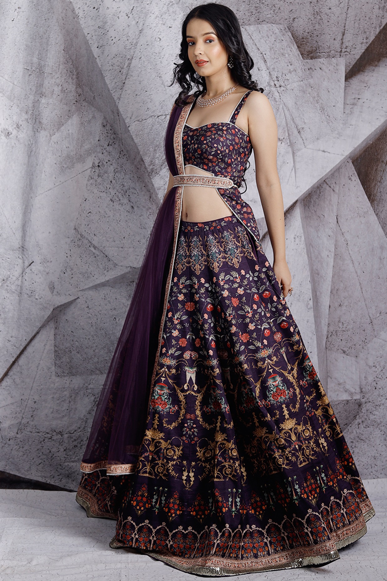 Buy Designer Sarees, Salwar Kameez, Kurtis & Tunic and Lehenga  Choli.Amazing Net Black Lehenga Choli