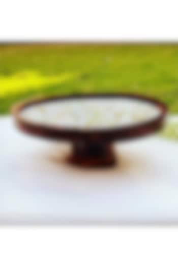Grey Sheesham Wood Hand Painted Cake Stand by ACE THE SPACE at Pernia's Pop Up Shop