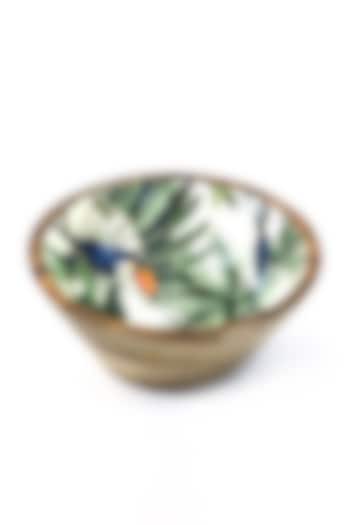 Green Mango Wood Enameled Serving Bowl by ACE THE SPACE