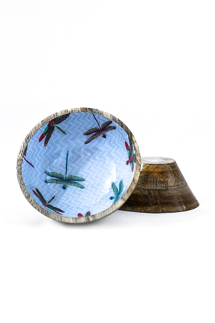 White Mango Wood Enameled Serving Bowl by ACE THE SPACE at Pernia's Pop Up Shop