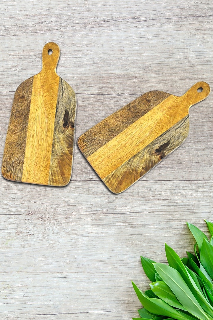 Brown Mango Wood Enameled Charcuterie Board by ACE THE SPACE