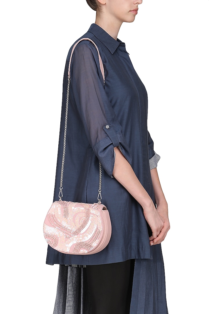 Pink embellished clutch available only at Pernia's Pop Up Shop.
