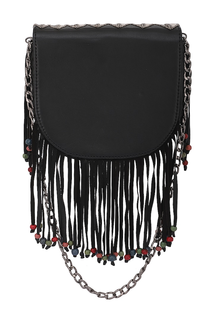 Black hand embroidered clutch available only at Pernia's Pop Up Shop.