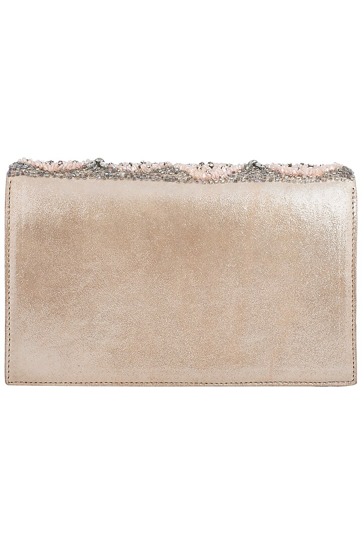 Beige floral clutch available only at Pernia's Pop Up Shop.