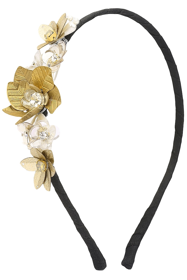 Gold and Silver Sequins and Crystal Embellished Hairband by Studio Accessories