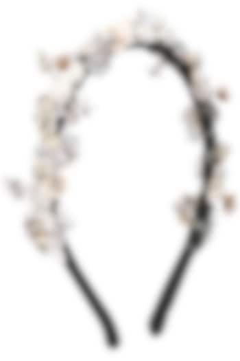 Studio Accessories presents White and silver sequins and crystal embellished hairband available only at Pernia's Pop Up Shop.