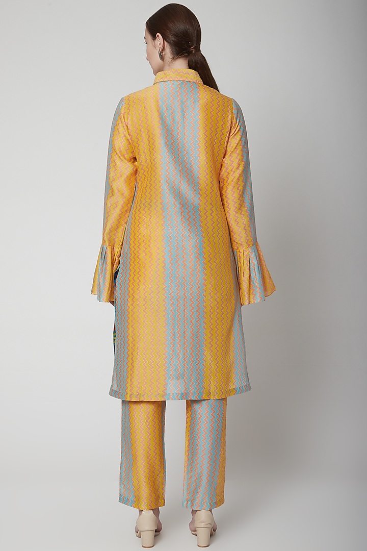 Yellow Chanderi Cotton Kurta by Anupamaa Dayal at Pernia's Pop Up Shop