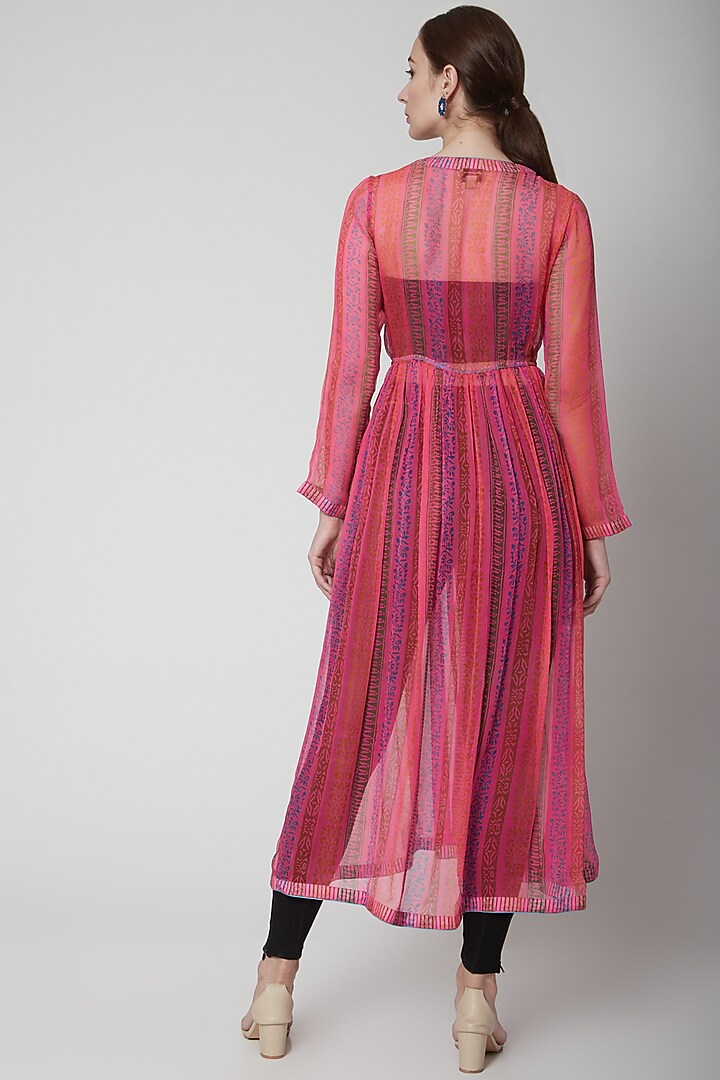 Pink Chiffon Silk Tunic by Anupamaa Dayal at Pernia's Pop Up Shop