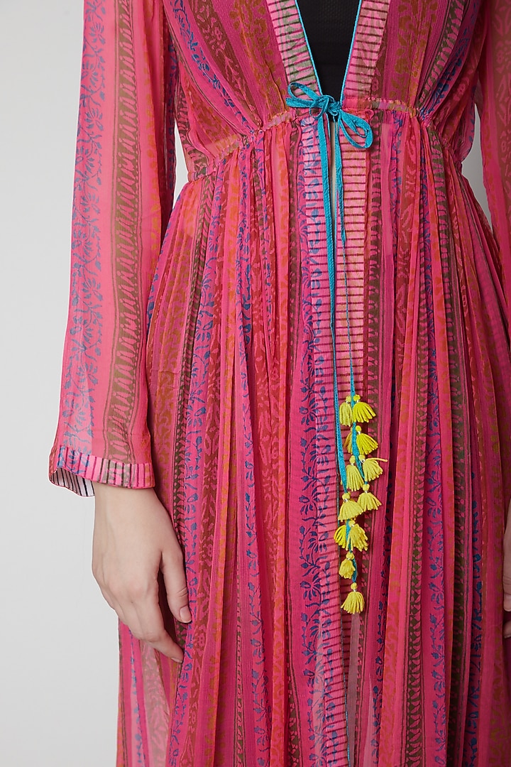 Pink Chiffon Silk Tunic by Anupamaa Dayal at Pernia's Pop Up Shop