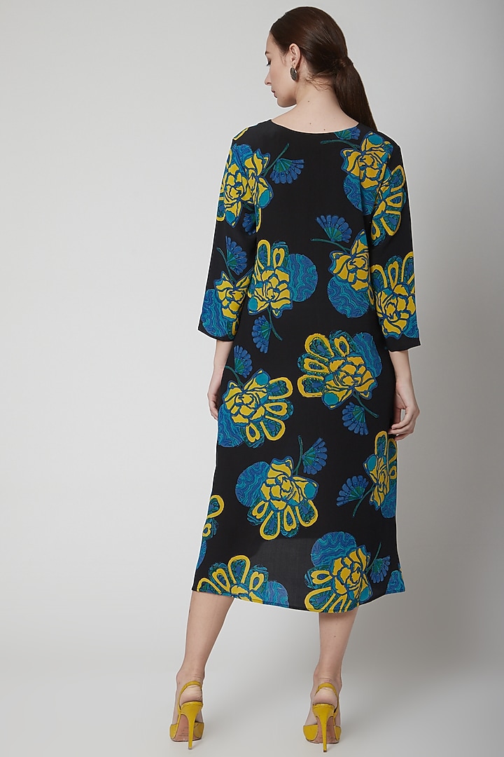 Black Crepe Silk Summer Dress by Anupamaa Dayal at Pernia's Pop Up Shop