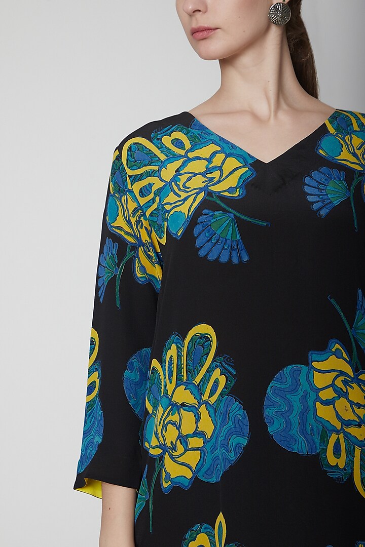 Black Crepe Silk Summer Dress by Anupamaa Dayal at Pernia's Pop Up Shop