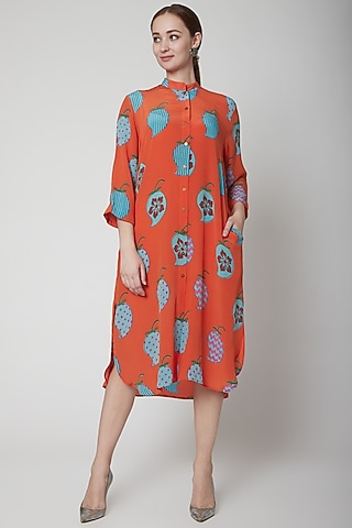 Orange Sanya Tunic by Anupamaa Dayal