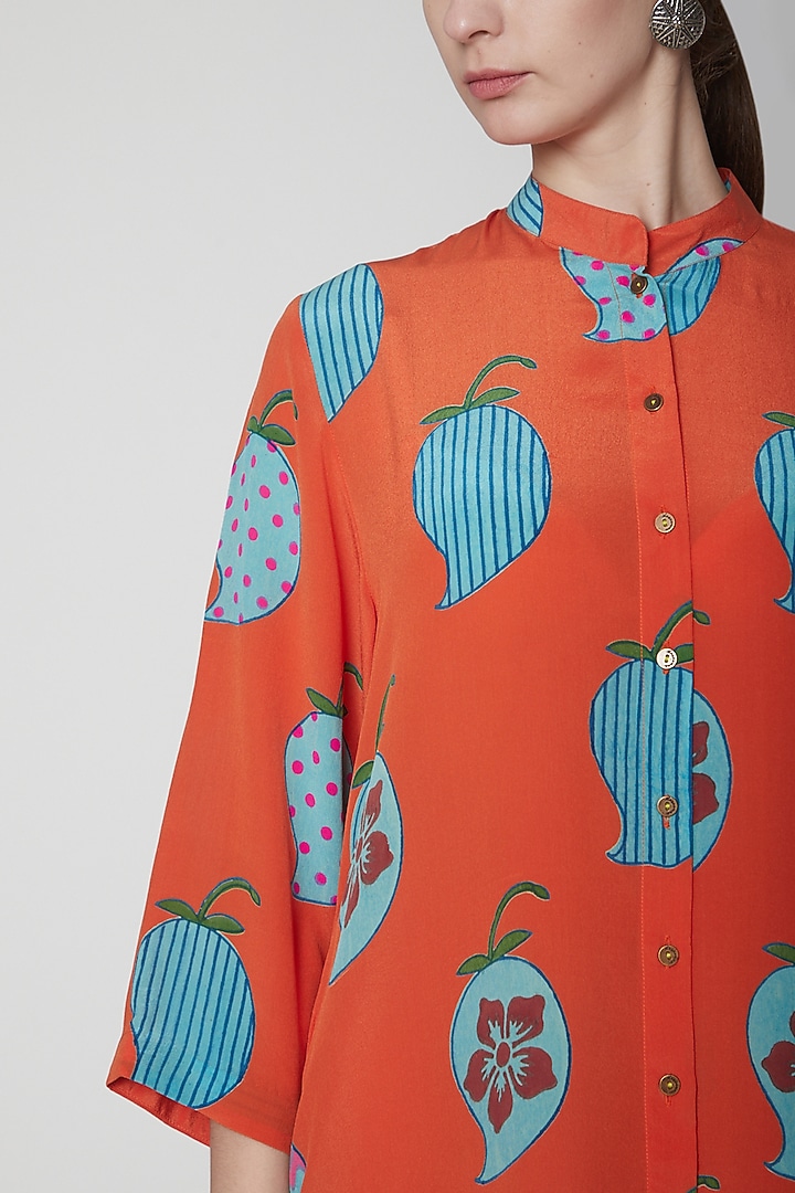 Orange Sanya Tunic by Anupamaa Dayal at Pernia's Pop Up Shop