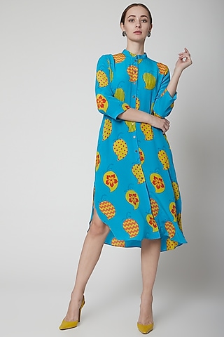 Turquoise Sanya Tunic by Anupamaa Dayal