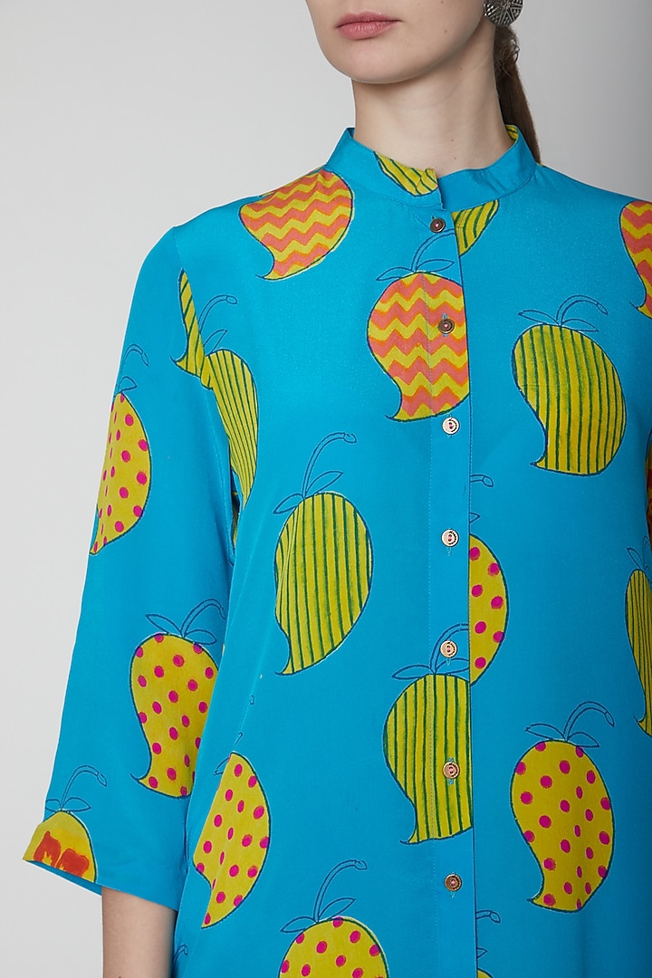 Turquoise Sanya Tunic by Anupamaa Dayal at Pernia's Pop Up Shop