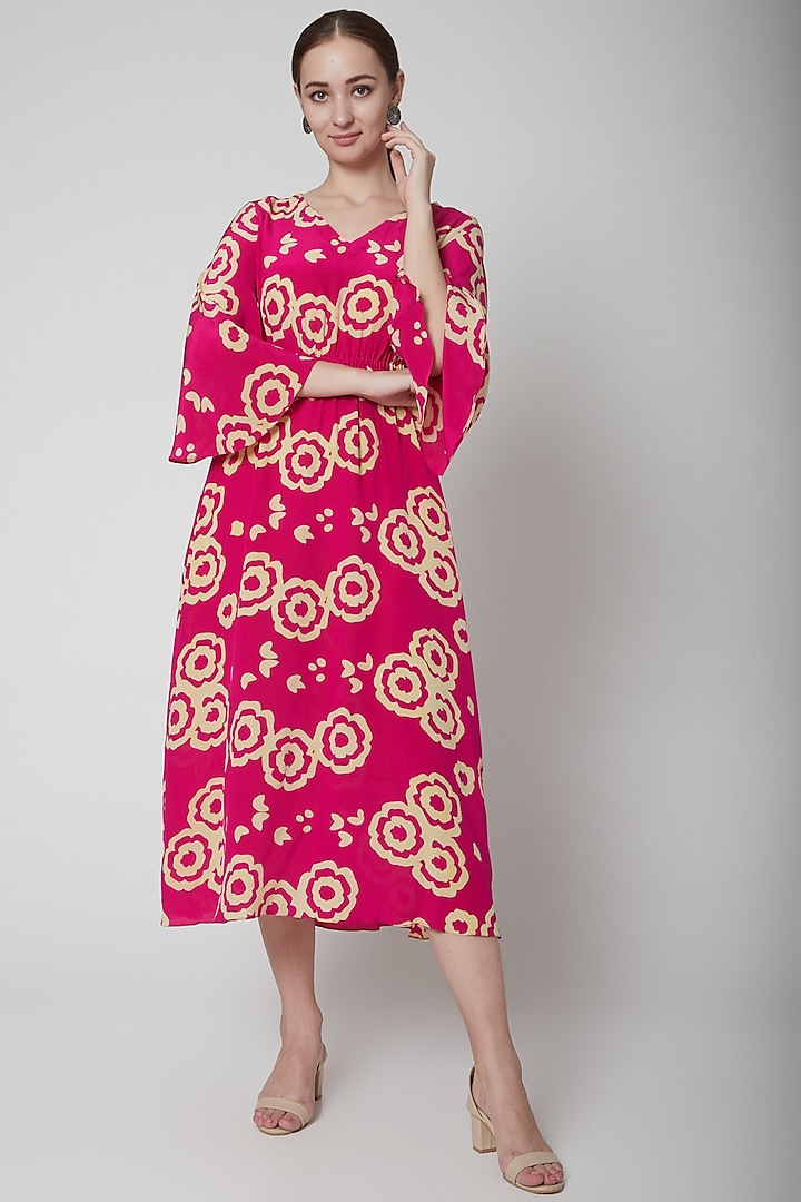 Pink Crepe Silk Dress by Anupamaa Dayal